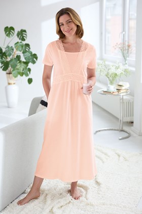 Women's Lace Detail Long Nightdress