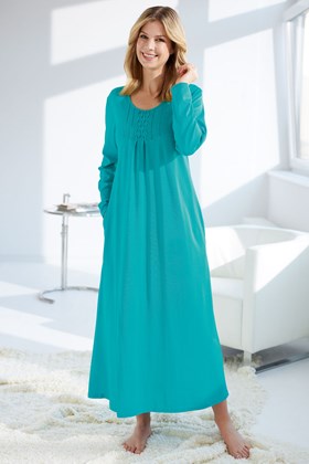 Women's Cotton Jersey Long Sleeve Nightdress