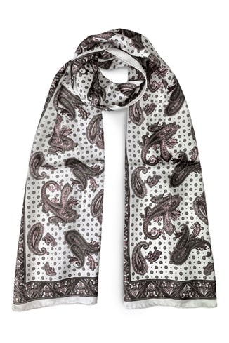 Paisley Print Silk Scarf