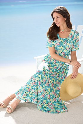 Women's Midaxi Dress with Frill 
