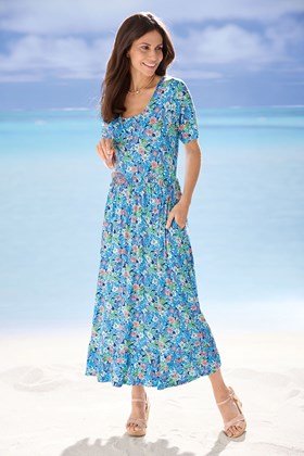 Women's Midaxi Dress with Frill 