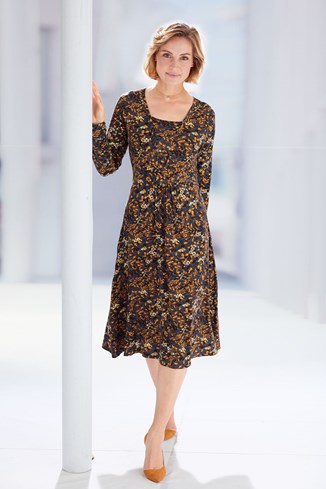 Women’s Long Sleeve A-line Jersey Dress