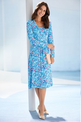 Women’s Long Sleeve A-line Jersey Dress