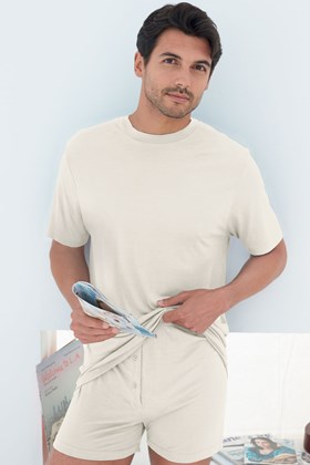 Men's Silk Blend Round Neck Vest