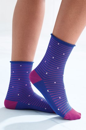 Bamboo Mix Roll Edge Socks