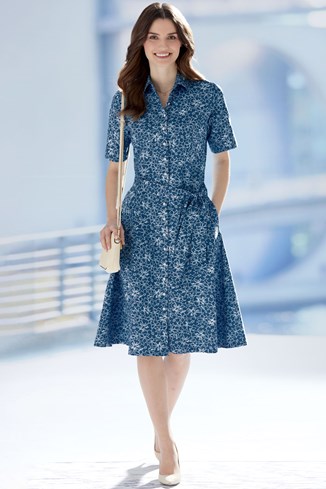 Women's Pure Cotton Shirt Dress