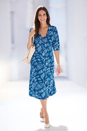 Women's Jersey Dress with Modesty Panel