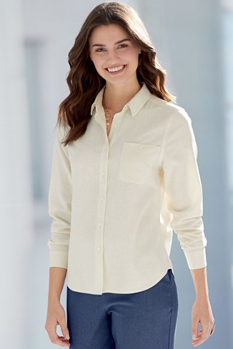 Women's Woven Noil Silk Shirt