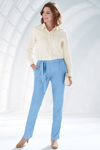 Women's Noil Silk Tapered Trousers