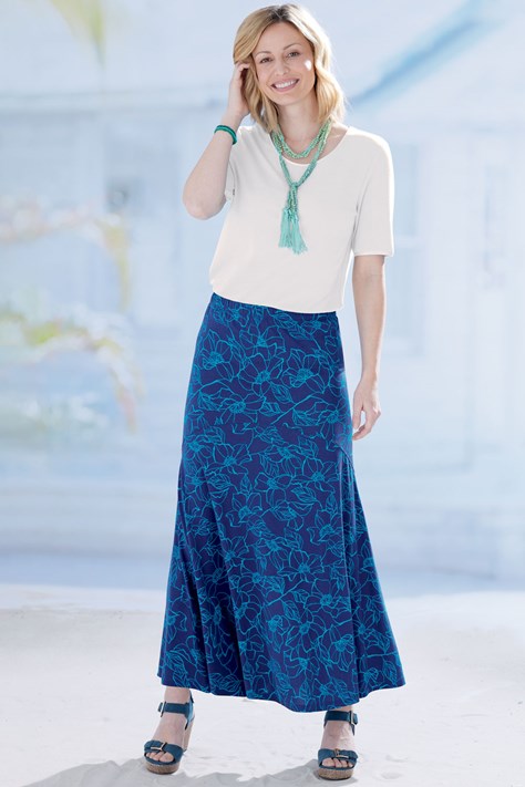 Women's Bamboo-Cotton Maxi Skirt