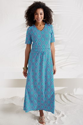 Women's Cotton Maxi Printed Dress