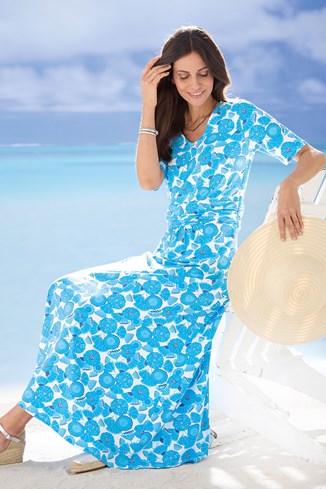 Women's Cotton Maxi Printed Dress