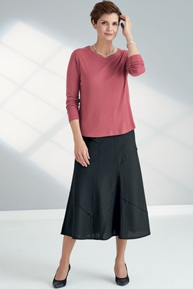 Silk-Cotton Panelled Skirt