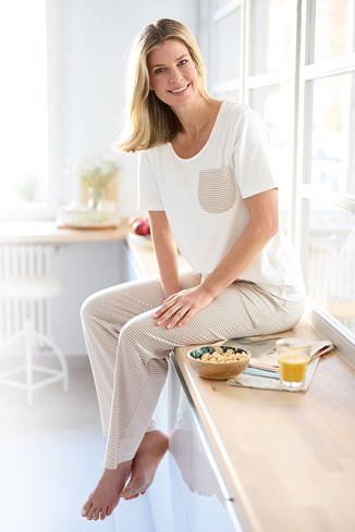 Bamboo-Cotton Striped Pyjamas 