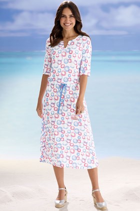 Jersey Dress with Drawstrings