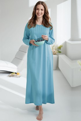 Women's Cotton Jersey Pin-Tuck Nightdress