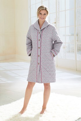 Brushed Cotton Quilted Dressing Gown