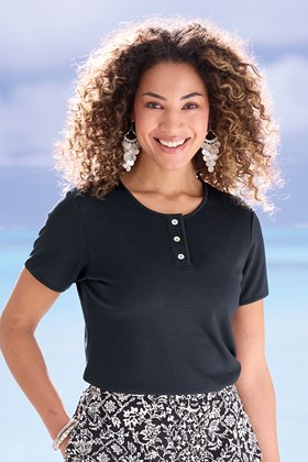 Women’s Round Neck Bamboo-Cotton T-Shirt