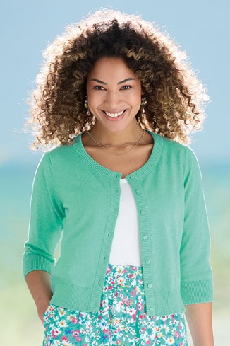 Women’s Cotton Cropped Cardigan