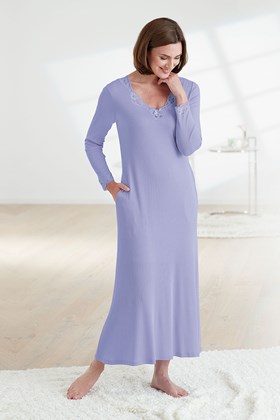 Women’s Bamboo-Cotton Ribbed Nightdress