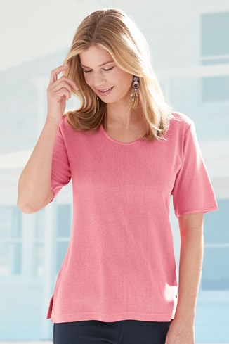 Women's Pure Silk Short Sleeve Top