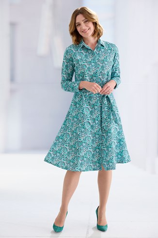 Women’s Cotton Printed Shirt Dress