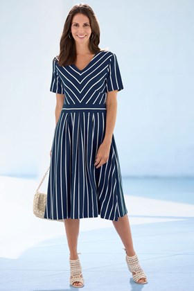 Women’s Bamboo-Cotton Stripe Dress