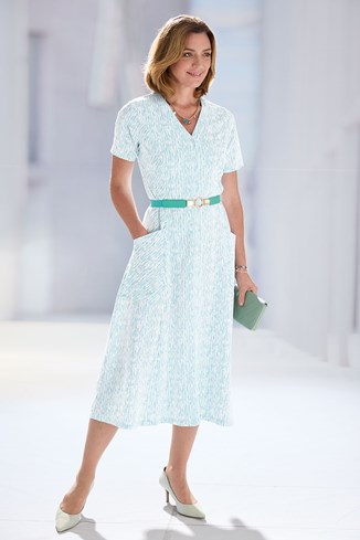 Women's Striped Summer Shirt Dress