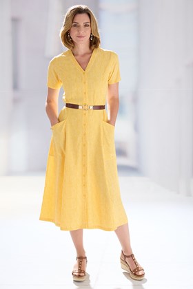 Women's Striped Summer Shirt Dress