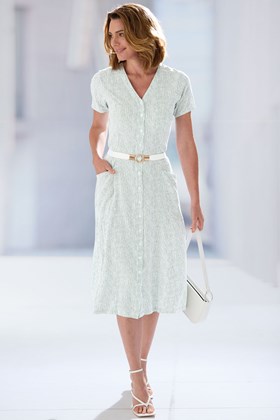 Women's Striped Summer Shirt Dress