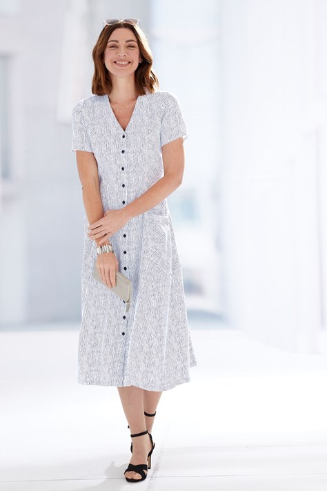 Women's Striped Summer Shirt Dress