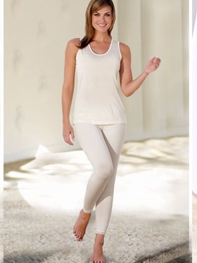 Silk-Cotton Stretch Leggings