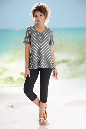 Women's Cropped Bamboo-Cotton Leggings