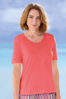 Women’s Bamboo Cotton Pin Tuck T-Shirt