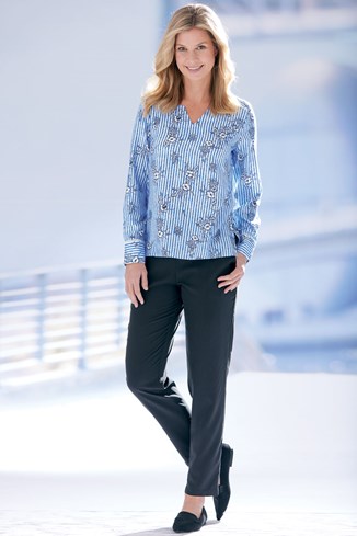 Women's Fuji Silk Pull-On Tapered Trousers