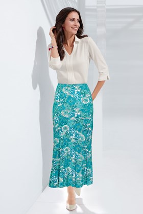 Women's Jersey Flare Maxi Skirt