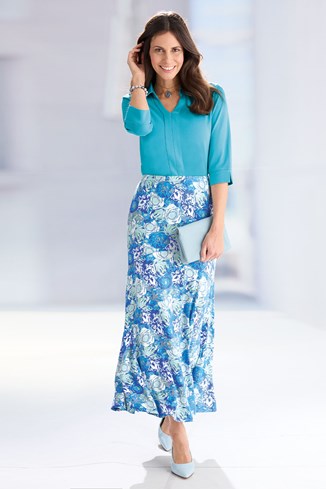Women's Jersey Flare Maxi Skirt