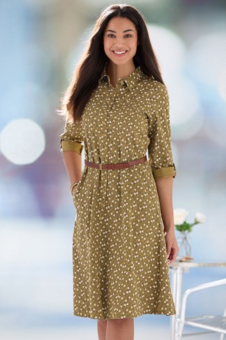Women's Pure Cotton Shirt Dress