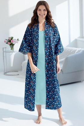 Women's Pure Cotton Printed Dressing Gown