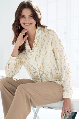 Women's Relaxed Silk Mix Shirt