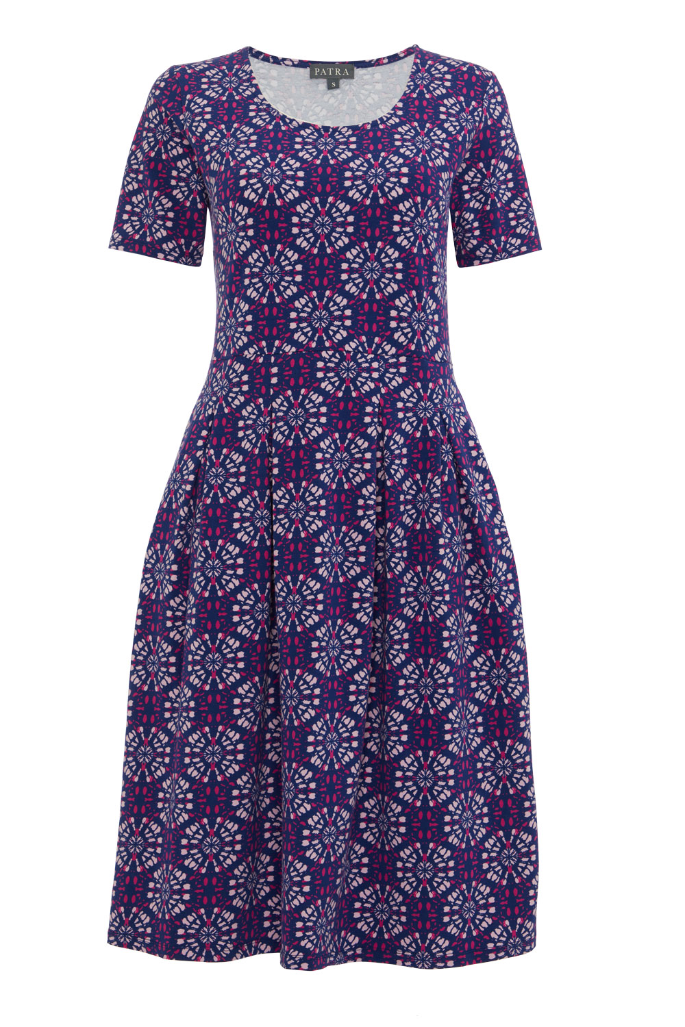 Women's Cotton Jersey Dress with Pleats | ZCJD | Patra